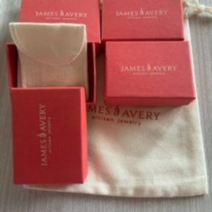 Large James Avery jewelry cloth bag & 4 jewelry boxes
